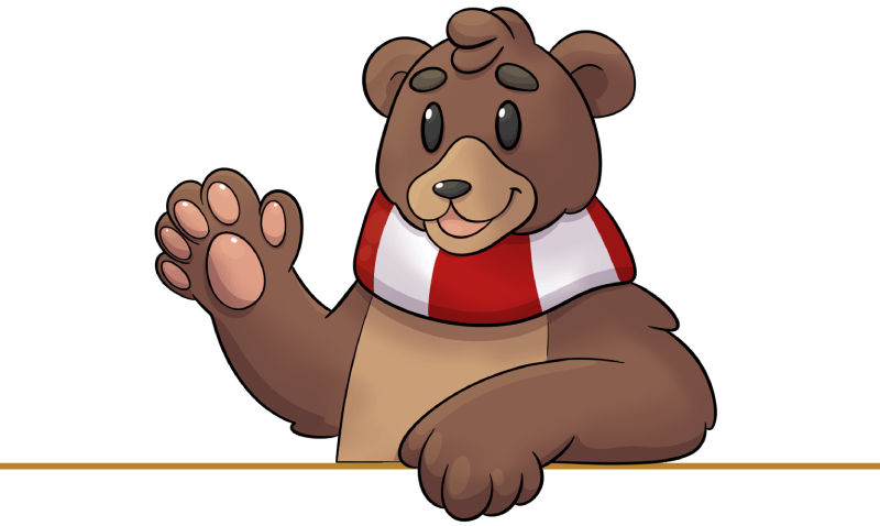 Orso POM saluta